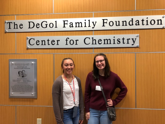 Two female students from CAJSHS participate in "Women in Chemistry Day" at SFU
