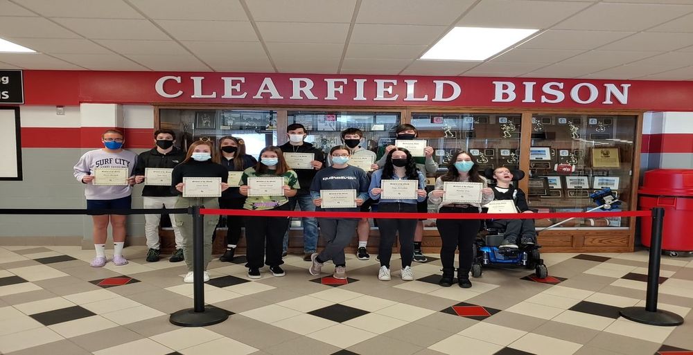 Clearfield Area Junior/ Senior High School january Students of the Month Group B