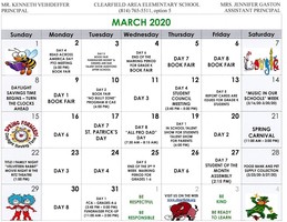 CAES March Calendar of Events