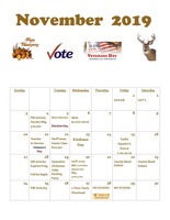 CAJSHS November Calendar of Events