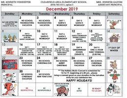 CAES December Events Calendar