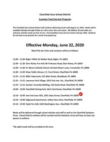 2020 Summer Lunch Program